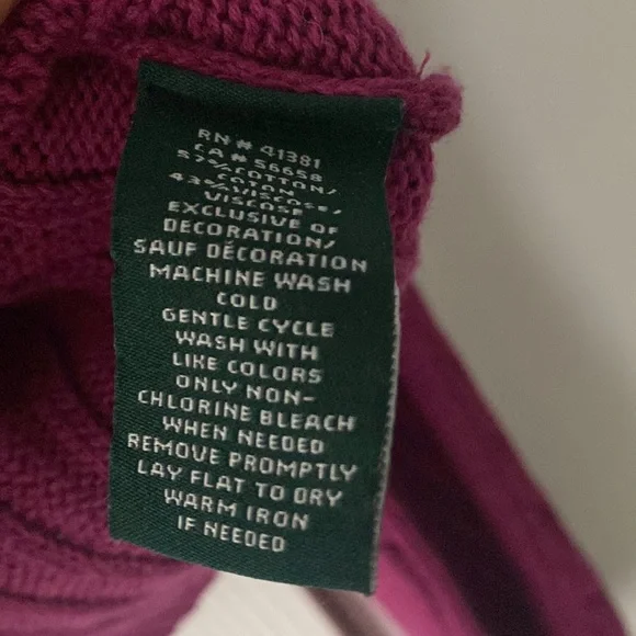 Lauren by Ralph Lauren full zip cable knit sweater - Picture 5 of 5